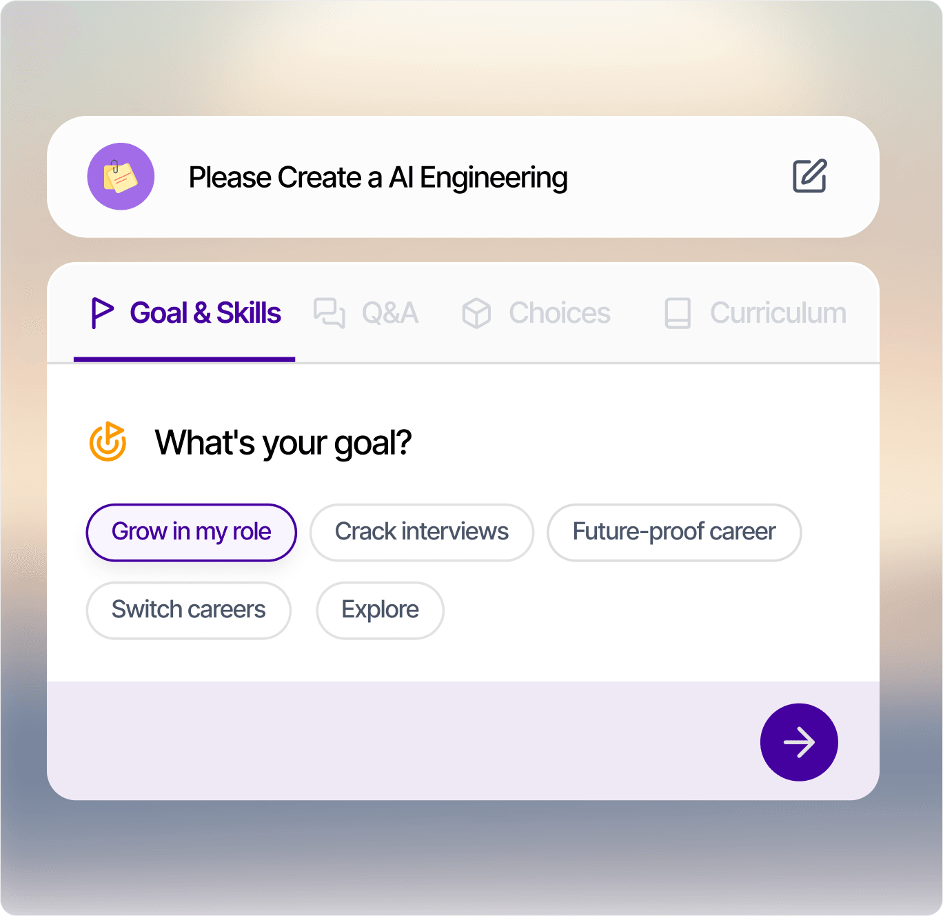 We build a course shaped by your experience
